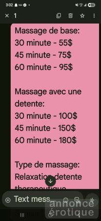 Service de massage