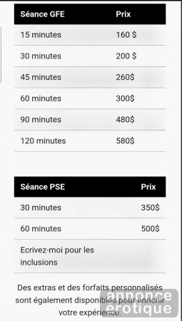Escorte Lévis — Maelia-lee GFE - outcall et carcall